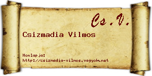 Csizmadia Vilmos névjegykártya